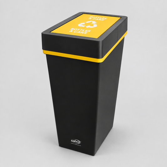 Sabco Deluxe Recycling Bin 40L | Yellow Recycling