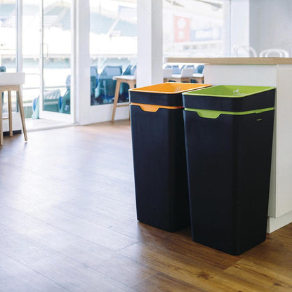 Method Office Recycling Bin Open Lid 60L | Yellow Mixed Recycling