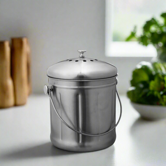 Stainless Steel Compost Caddy Bin 10L | Steel