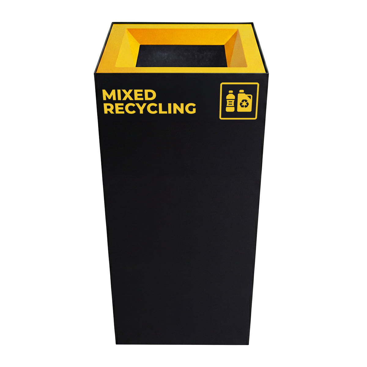Richmond Recycling Bin Open Lid 52L | Yellow Mixed Recycling