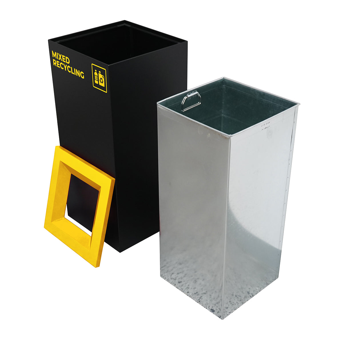 Richmond 3-Station Waste Recycling Bin Kit (3 x 52L) | Red, Yellow & Blue