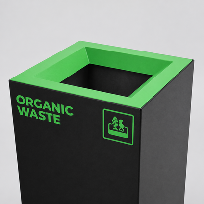 Richmond Recycling Bin Open Lid 52L | Green Organic/Food Waste