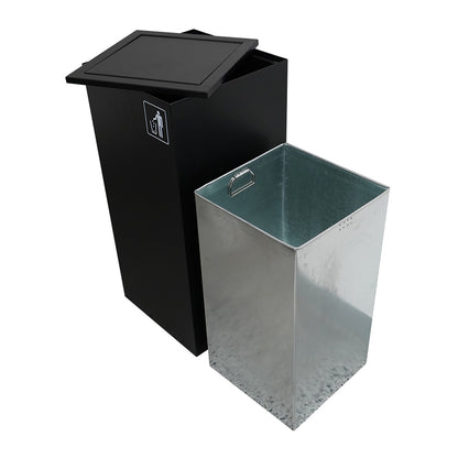 Richmond Recycling Bin Swing Lid 52L | Black General Use