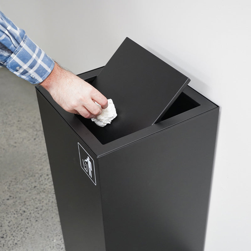 Richmond Recycling Bin Swing Lid 52L | Black General Use