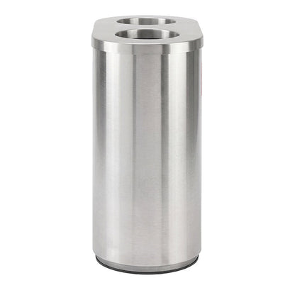 Stainless Steel Waste Sorting Station 2x 42L | Red & Yellow
