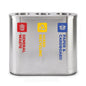 Stainless Steel Waste Sorting Station 3x 42L | Red, Yellow & Blue