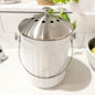 Stainless Steel Compost Caddy Bin 5L | White