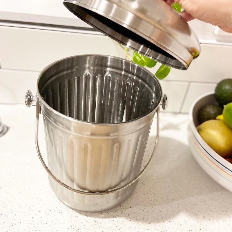 Stainless Steel Compost Caddy Bin 5L | Steel
