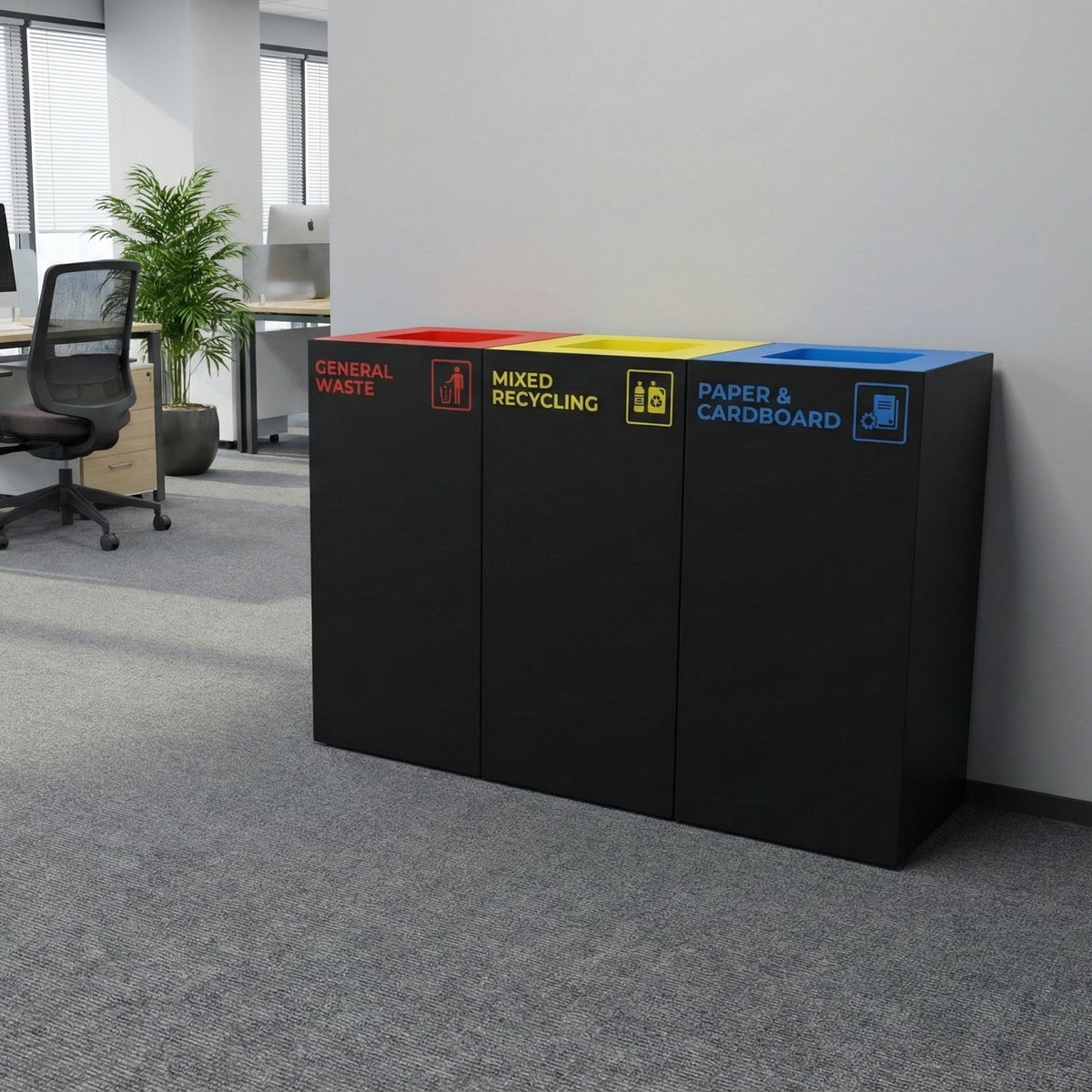 Richmond Recycling Bin Open Lid 52L | Red General Waste